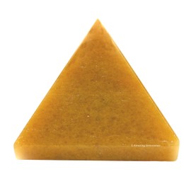 Yellow Jasper Pyramid Crystal Healing Stones - 1" Great Pyramid Figurine of Natural Stone Pyramid for Meditation, Reiki, Chakra Balancing and Crystal Pyramids Grid