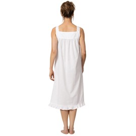 The 1 for U White Nightgown - 100% Cotton Nightgowns For Women, White, MD