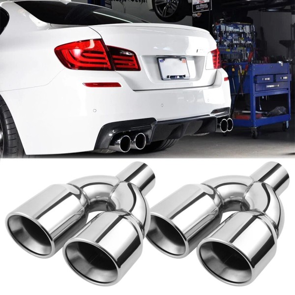 KEEPDSGN 2.5" In 3.5'' Out 9.5" Double Wall Exhaust Dual