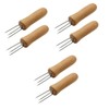 Mipcase 3sets Stainless Steel Barbecue Forks with Handle Versatile BBQ