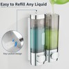 Pollock Wall Mounted Soap Dispenser, 300ml x 2 Shampoo and
