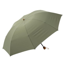 LIEBEN-0229 Super Big 3 Folding Umbrella, Extra Large Mini Umbrella, Ribs, 27.6 inches (70 cm), Solid Color, Men's, Large Folding Rain Umbrella, Khaki