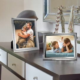 Calenzana 4 Pack 8x10 Picture Frames, Sparkle Glass Photo Frame 8 by 10 Set for Tabletop, Horizontal or Vertical Display