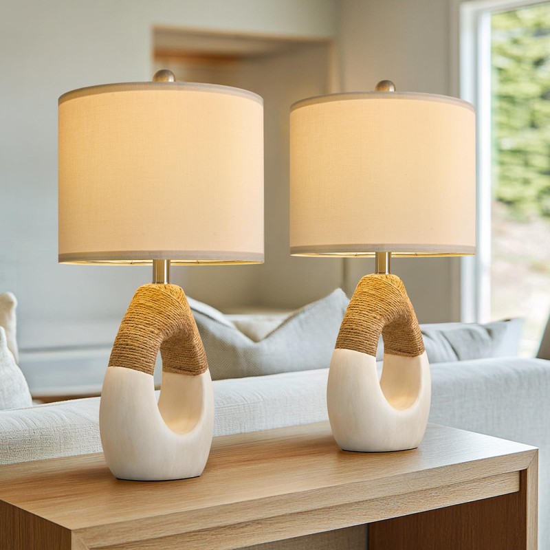 OYEARS 22” Boho Table Lamps for Bedroom Living Room Upgraded