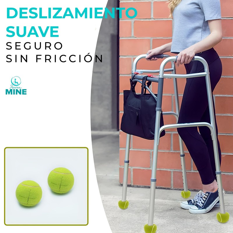 Seven Mine 2 Pelotas de Tennis Precortadas para Andaderas, Sillas