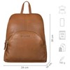 STILORD 'Josephine' Leather Backpack Women's Small Genuine Leather with Many