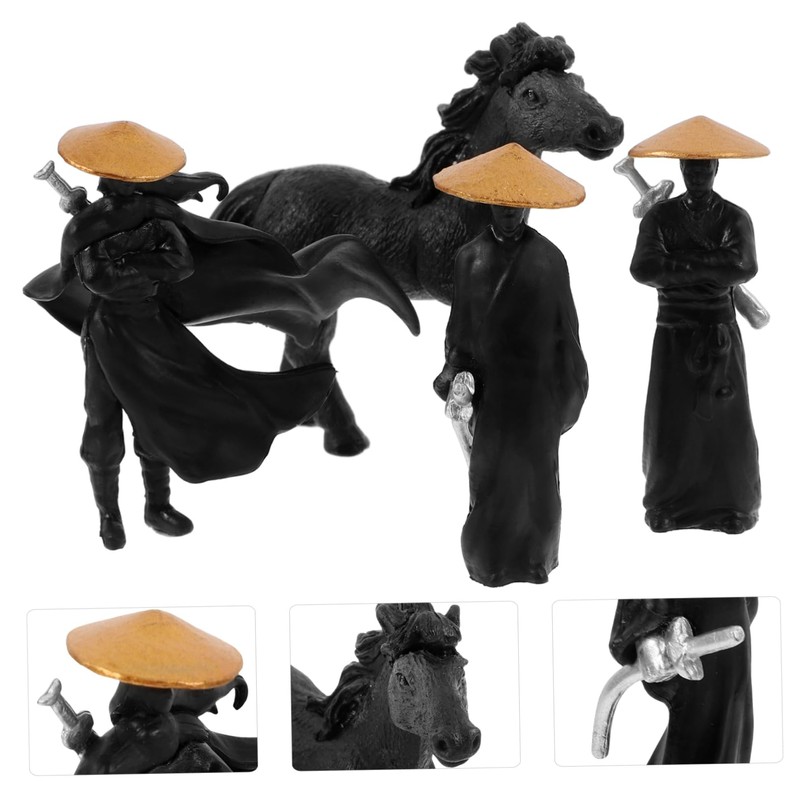 SUPVOX 4pcs Miniature Plastic Mini Figures for Desktop Decor Historical