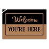FLUNACO Welcome Door Mat You're Here Doormat Funny Doormat for