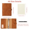ANOMM A6 Ring Binder Notebook PU Leather Diary, Refillable Notebook