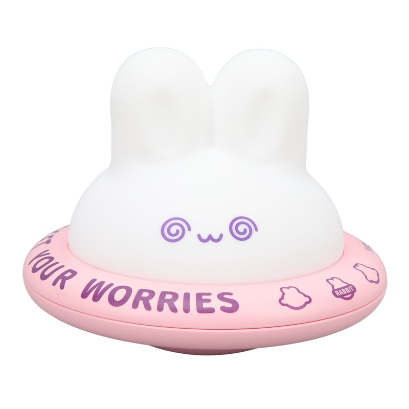 Cute Bunny Night Light Rechargeable 3 Levels Warm Light Soft