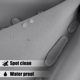 BONZER Waterproof Indoor/Outdoor Curtains for Patio - Thermal Insulated, Sun Blocking Grommet Blackout Curtains for Bedroom, Porch, Living Room, Pergola, Cabana, 2 Panels, 52 x 84 inch, Vintage Silver