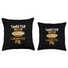 Sweeter than Chicken Pot Pie Thanksgiving Turkey Throw Pillow
