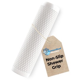 HammerHead Showers® Shark Skin Grip Compatible for HammerHead Showers 1-Spray Handheld Shower Head – Slip-Free Grip for Handheld Shower Head for Elderly or Kids – Handshower Silicone Grip - White