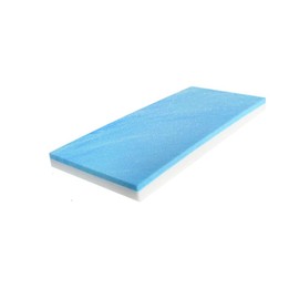 FoamRush 2" x 48" x 96" Gel Memory Foam Bench Cushion Replacement Medium Firm Upholstery Foam, Seat Replacement, Upholstery Sheet, Foam Rubber Padding, Couch, Sofa Cushion, Mattress