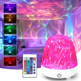 MAXRICUS Aurora Glow Lamp Ocean Lamp - Ocean Wave Ceiling Projector Sensory Light with 16 Colors, 30 Lighting Modes,Mood Lights Galaxy Projector Light for Bedroom/Party/Game Rooms, Gift for Kids or Friend