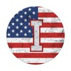Letter I American USA Flag monogram, initial I phone stand