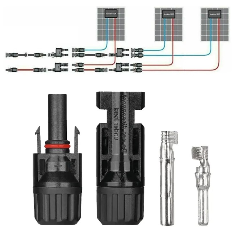 5/10/20PCS Connectors For IP67 MC4 Solar Panel 30A Plug Socket