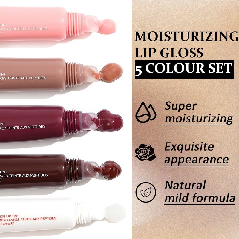 Peptide Glaze Tinted Lip, Bálsamo Labial Hidratante con Vit E