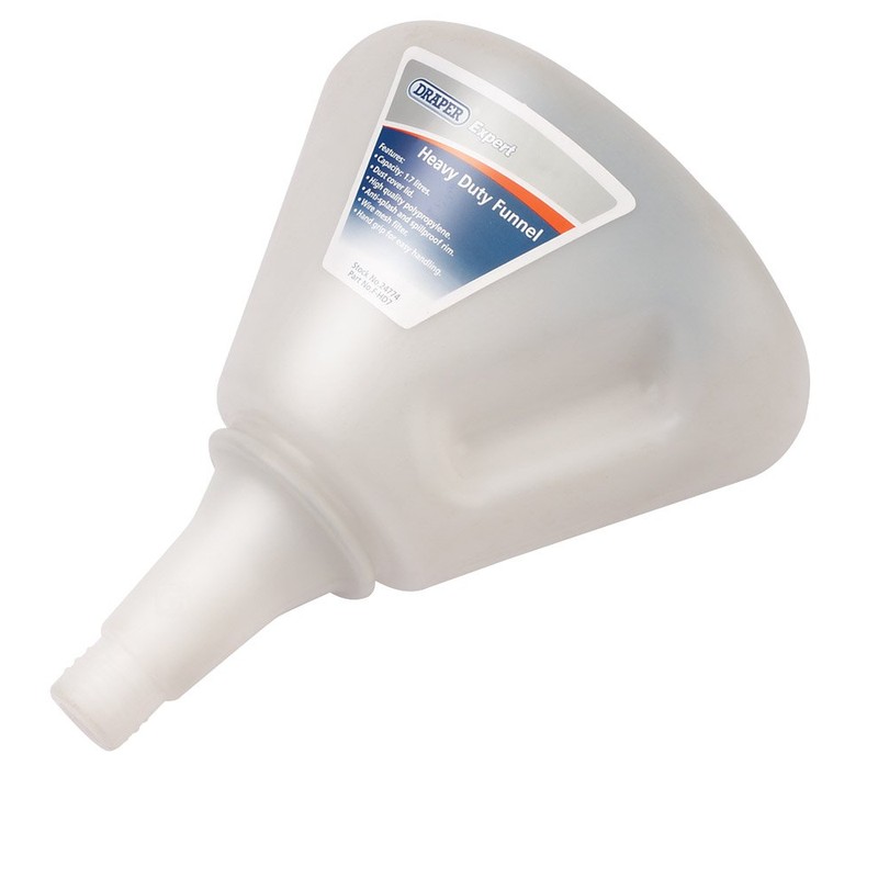 Draper 24774 Expert Heavy Duty Polypropylene Funnel, 175mm/1.7L, Blue