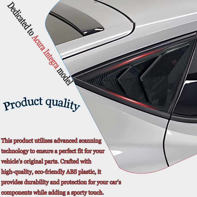 MUXEE Window Louver，for Acura Integra 2023 2024 2025, ABS Print