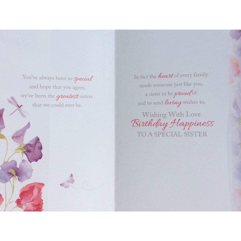 A Special Birthday Message just for You Sister Card ~
