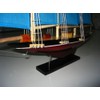 Atlantic Hand Made Wooden Model Sailing Ship 14" Blue Sail