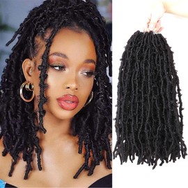 Butterfly Locs Crochet Hair Extensions for Black Women Faux Locs Crochet Hair Soft Locs Crochet Braids Hair Extensions for Braiding Hair (12Inch(Pack of 8), 1B)