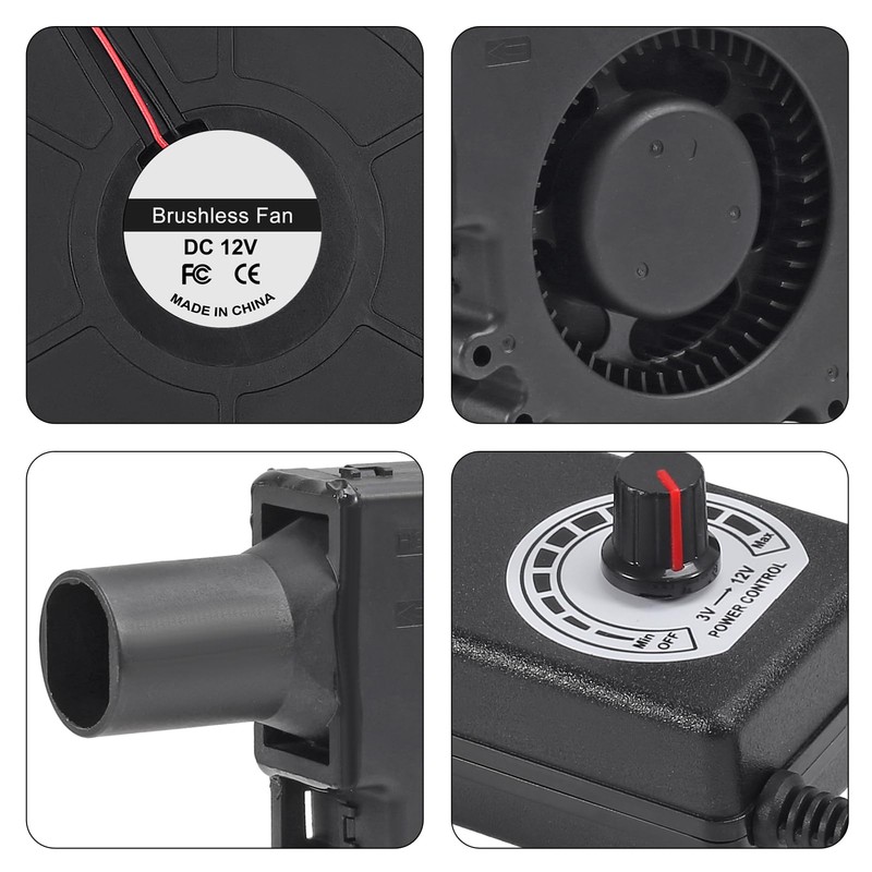 120mm 12V BBQ Blower Fan ,120mm x 32mm Dual Ball