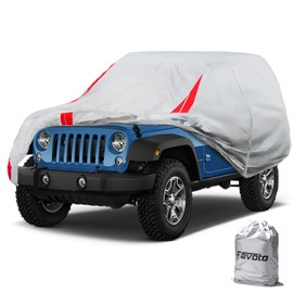 Favoto Car Cover Waterproof Outdoor - Custom Fit for Ford Mustang (1964-2024) All Weather with Reflective Stripe Snow Sun Dust UV Protection Full Exterior Cover