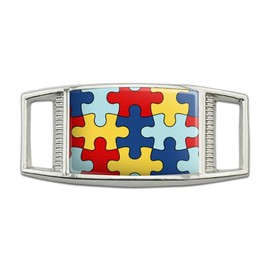 GRAPHICS & MORE Autism Awareness Diversity Puzzle Pieces Rectangular Shoe Shoelace Shoe Lace Tag Runner Gym Charm Decoration
