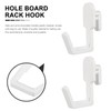 SOLUSTRE 20pcs Pegboard Hooks Kit J Shape Peg Hooks Plastic