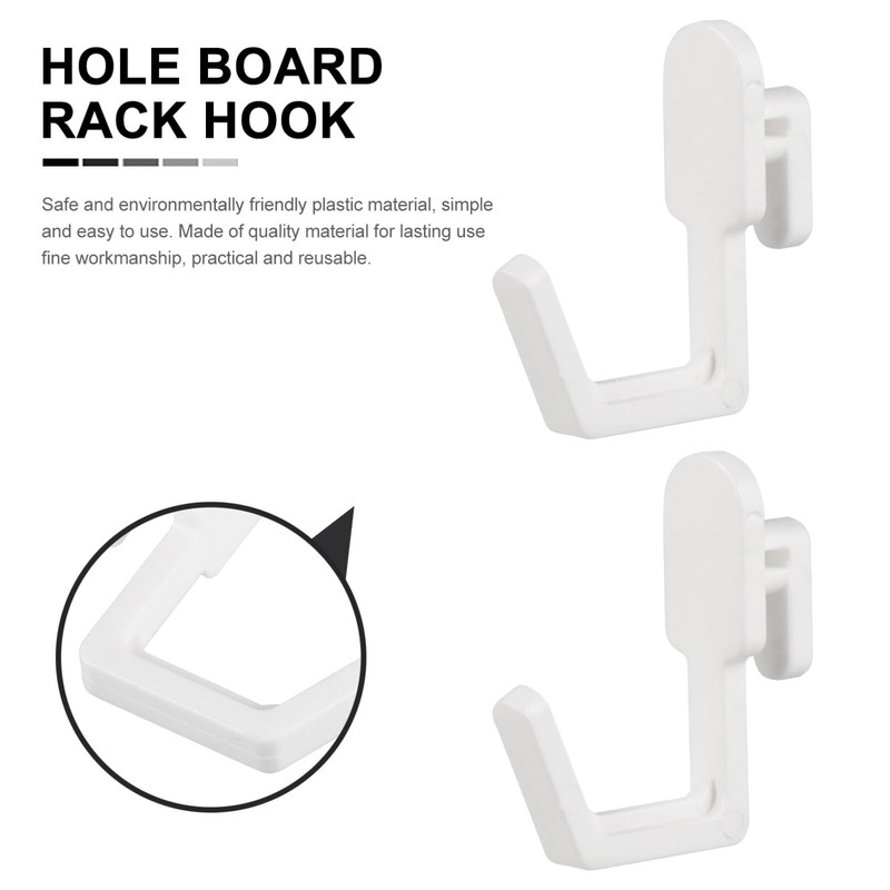 SOLUSTRE 20pcs Pegboard Hooks Kit J Shape Peg Hooks Plastic