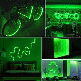 echosari - Tira de luces USB de 5 V de 10 pies, 2835 SMD superbrillantes, 180 luces LED para marcos de fotos, escritorios, monitores, estantes traseros, escaparate, decoración de pared interior (verde