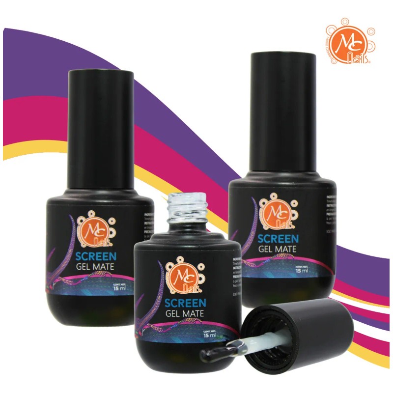 Mc Screen Gel Top Mate Finish Uv Para Uñas. Mc