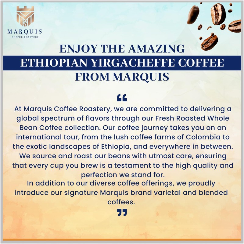 Marquis - Half Caff Coffee, Rich Blend of half Ethiopian