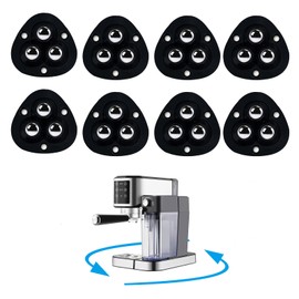 Small Adhesive Casters Wheels for Appliance: 8 Pcs Kitchen Counter Appliances Slider - Self Stick Mini Universal Swivel Rollers for Furniture & Coffee Maker - Ideal for Housewives and Seniors