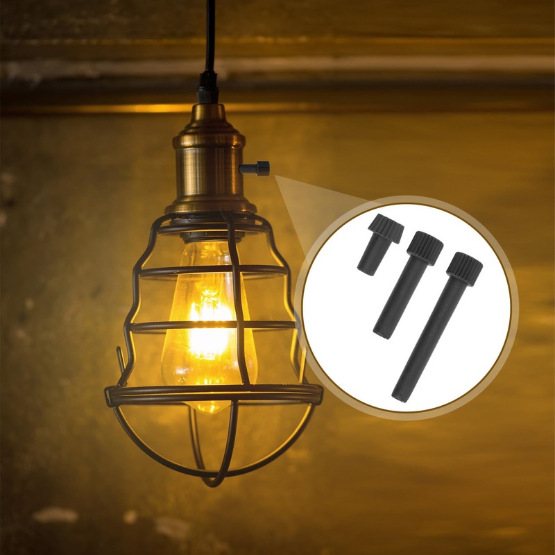 12pcs Lamp Switch Turn Knobs, Black Lamp Socket Knob with