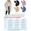 iChunhua Lightweight Soft Long Length Open Front Black Cardigans for