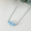 Aquamarine Necklace Stocking Stuffers for Women Dainty 925 Sterling Silver