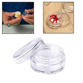 20pcs Transparent Small Travel Sample Containers with Lids, 5ml Mini Clear Sample Jar for Creams, Tiny Makeup Cosmetic Sample Containers for Women