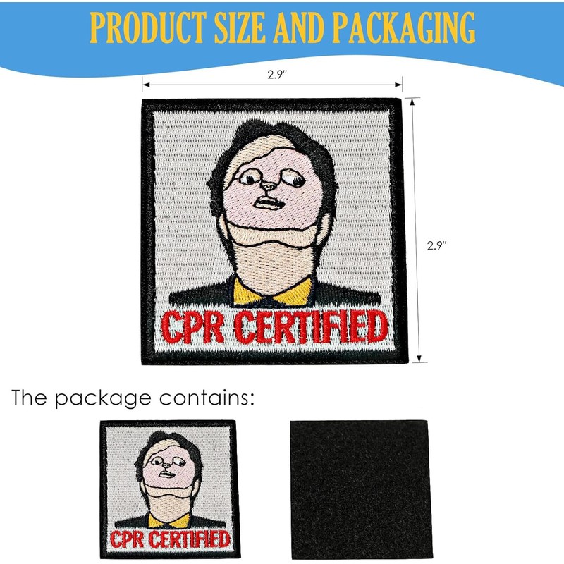 CPR Certified Patch, 1 Pc Embroidered Morale Patch with Hook