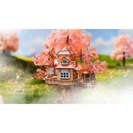 Rolife Sakura Tree House 3D Wooden Puzzle Model Kit DIY Toys Jigsaw Teens Gift
