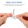 Bememo 100 Pack Small Key Ring Round Metal Split Rings
