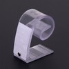 WedDecor Plastic Tablecloth Clips with Hook & Loop Strips, Transparent