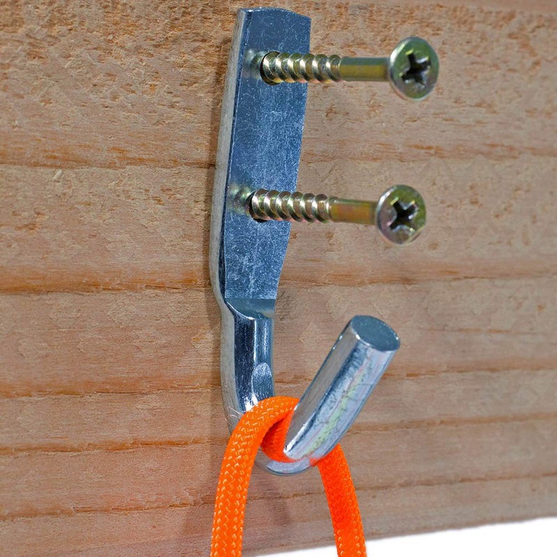Mountable Metal Rope and Tarp Hooks (11/16 Inch X 2