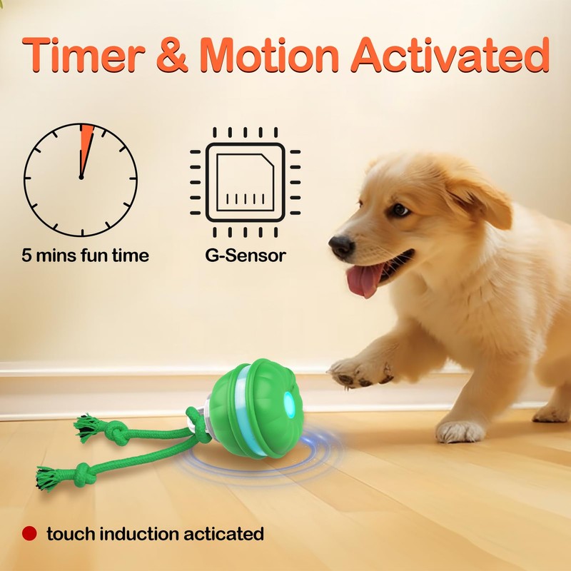 Interactive Dog Toys Rolling Ball for Puppy,Peppy Pet Ball for