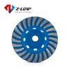Z-LEAP 4Inch Diamond Cup Grinding Wheel 5/8"-11 Arbor Turbo Row