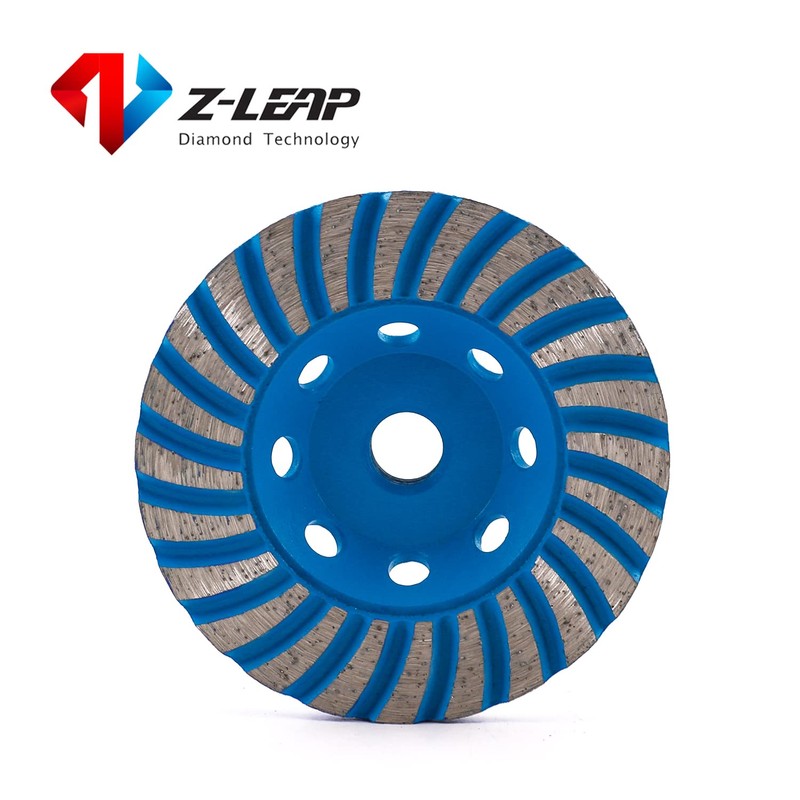 Z-LEAP 4Inch Diamond Cup Grinding Wheel 5/8"-11 Arbor Turbo Row