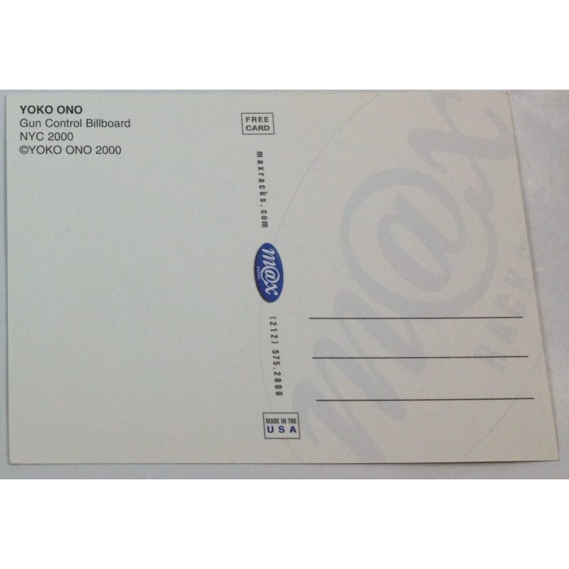 Yoko Ono ~ John Lennon Promo Postcard ~ Bloody Glasses