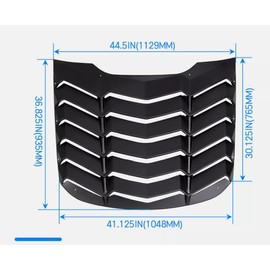 Rear Window Louver Cover Sun Shade - ABS Fits 2015 2016 2017 2018 2019 2020 2021 2022 2023 for Ford Mustang